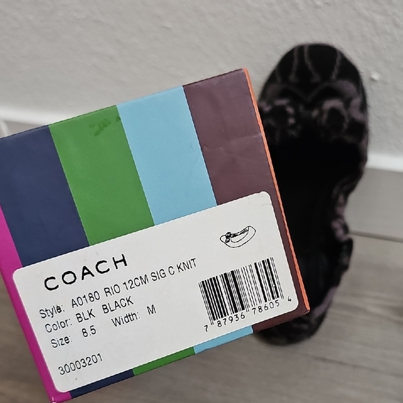 Coach Black and Purple Women's Slippers - Picture 2 of 6